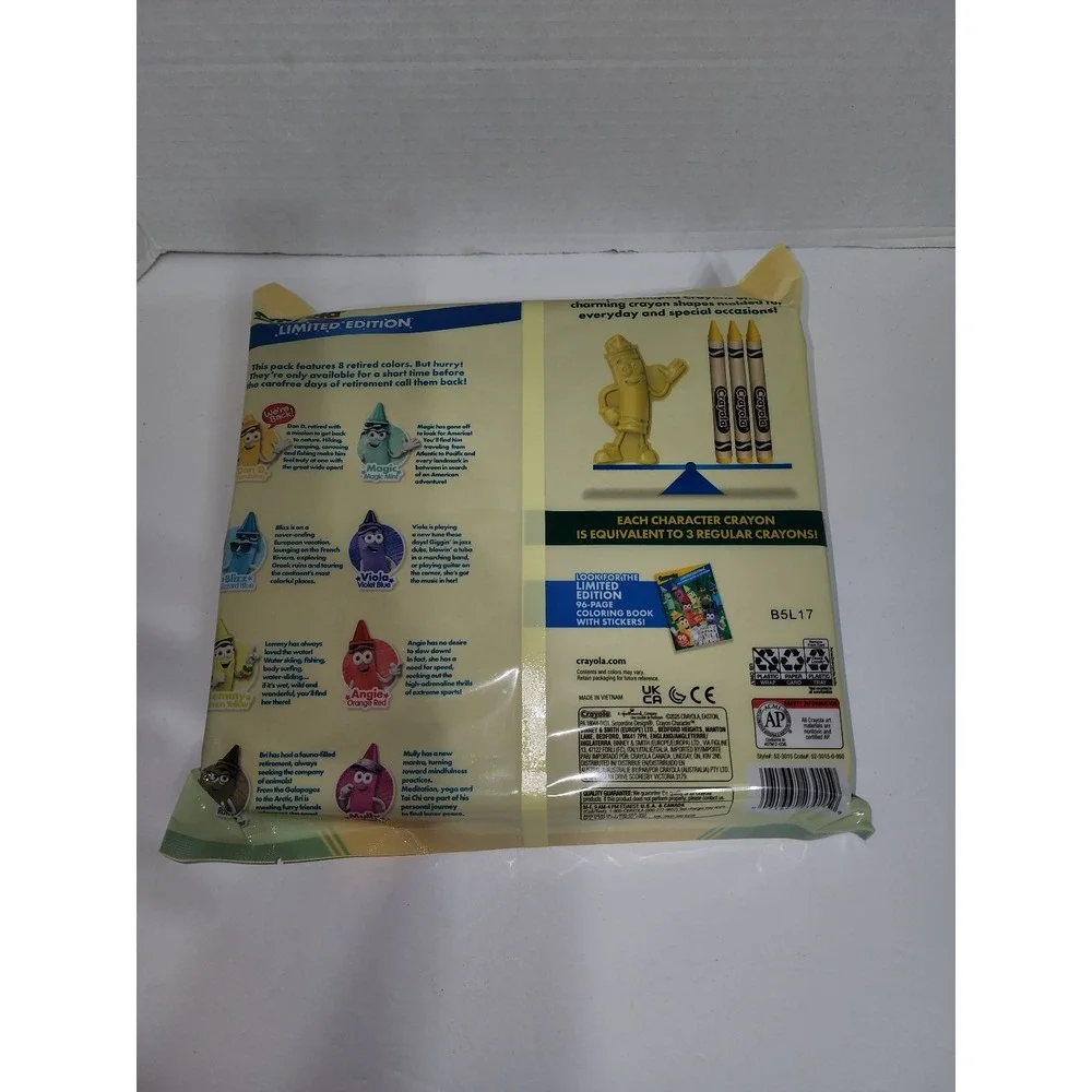 Crayola Limited Edition 8 Retired Colors Shaped Crayons